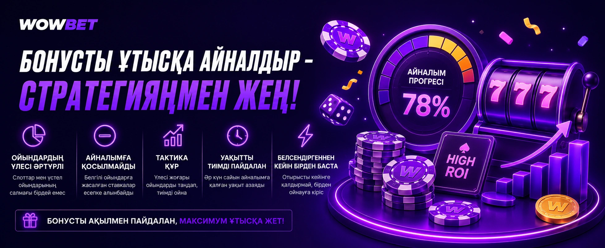 Wowbet бонус айналымын түсіну және ұтыс стратегиясын қолдану