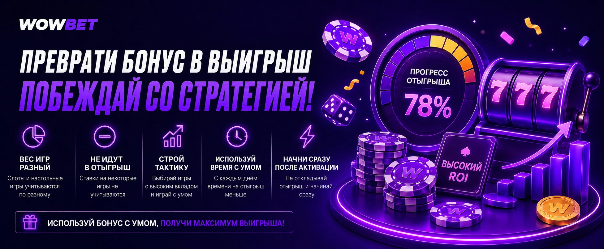 Wowbet Казахстан: стратегия отыгрыша бонуса и прогресс